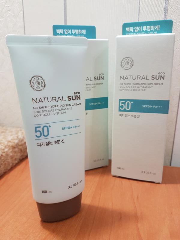 Увлажняющий солнцезащитный крем THE FACE SHOP Natural Sun Eco No Shine Hydrating Sun Cream SPF50+ PA +++
