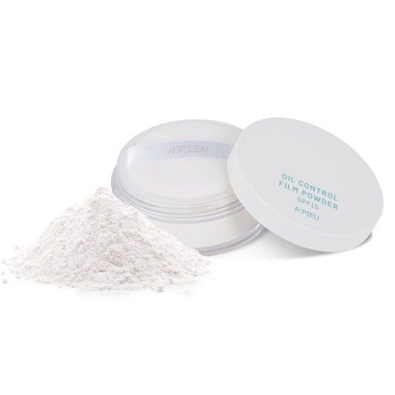 Рассыпчатая матирующая пудра A'PIEU Oil Control Film Powder SPF15 #White
