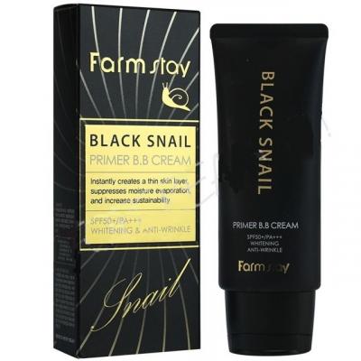 ББ крем с муцином черной улитки SPF50+/PA+++ FarmStay Black Snail Primer B.B Cream SPF50+/PA+++