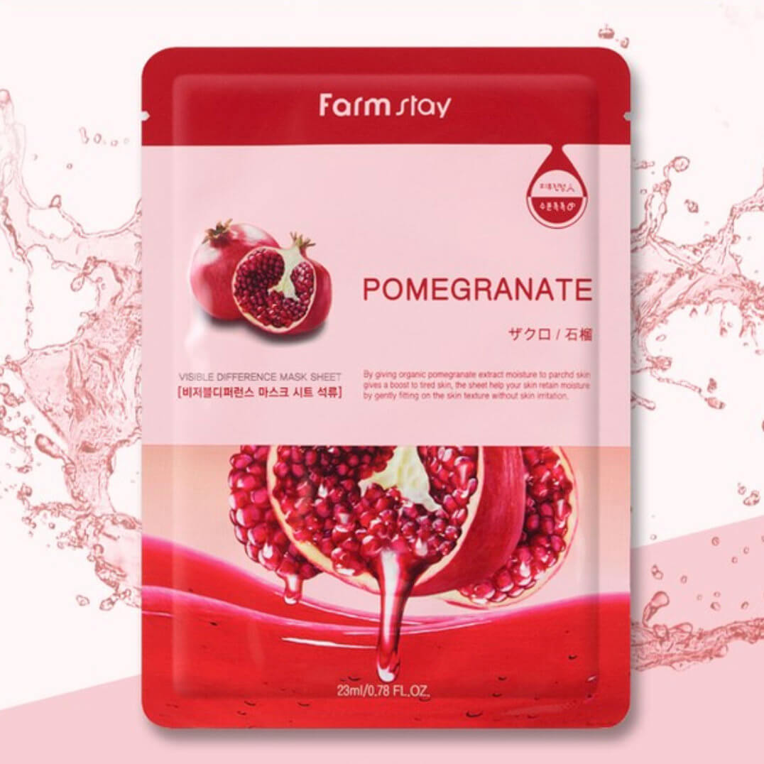 Антиоксидантная тканевая маска для лица  FarmStay Visible Difference Pomegranate Mask