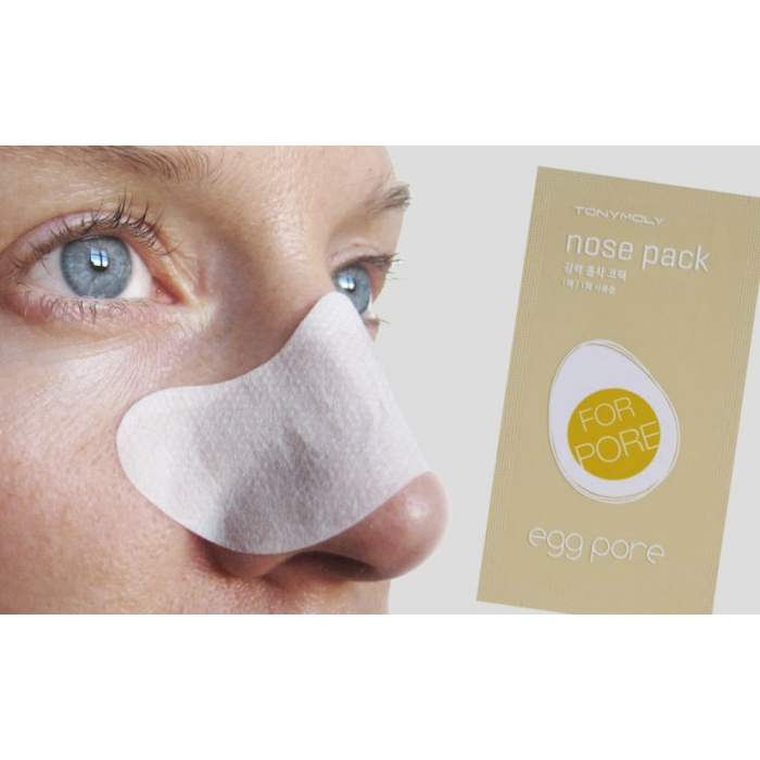 Полоски для носа от черных точек TONYMOLY egg pore nose pack