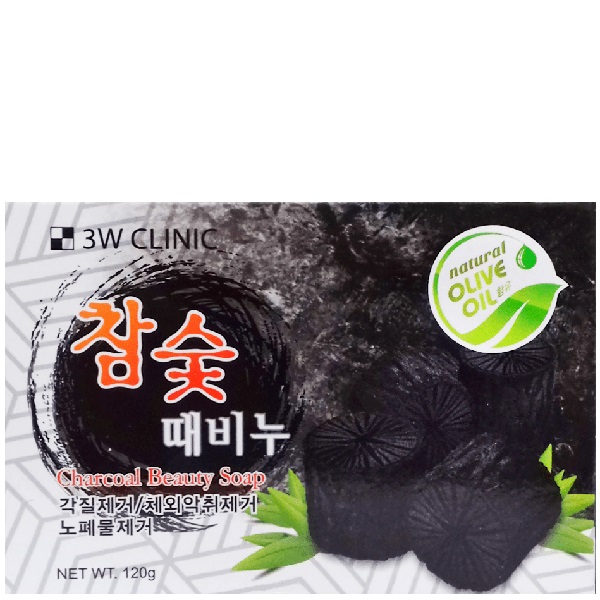 Мыло с древесным углем 3W CLINIC Charcoal Beauty Soap