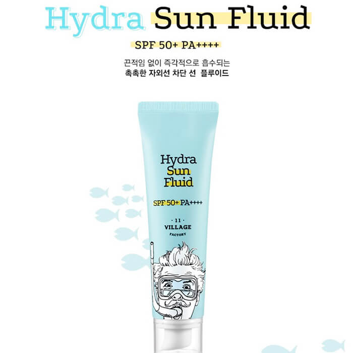 Увлажняющий солнцезащитный крем-флюид VILLAGE 11 FACTORY Hydra Sun Fluid SPF50+ PA++++ 25ml
