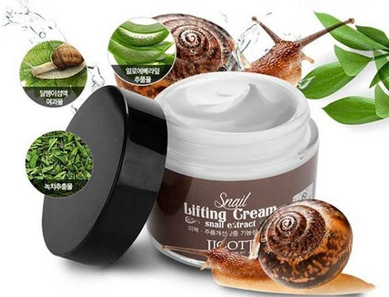 Лифтинг-крем для лица с муцином улитки JIGOTT Snail Lifting Cream