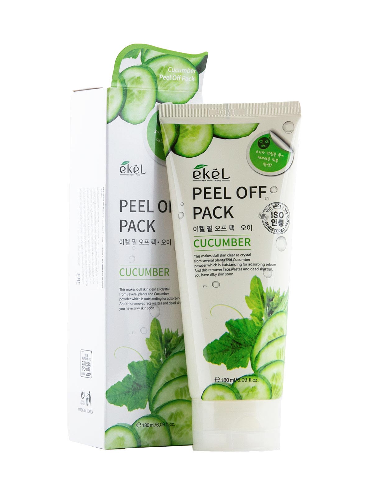 Маска-пленка с экстрактом огурца EKEL Peel off pack Cucumber