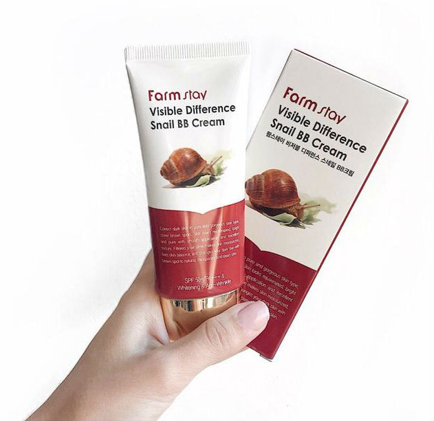 Восстанавливающий ВВ-крем с муцином улитки FarmStay Visible Difference Snail BB Cream SPF50 PA++