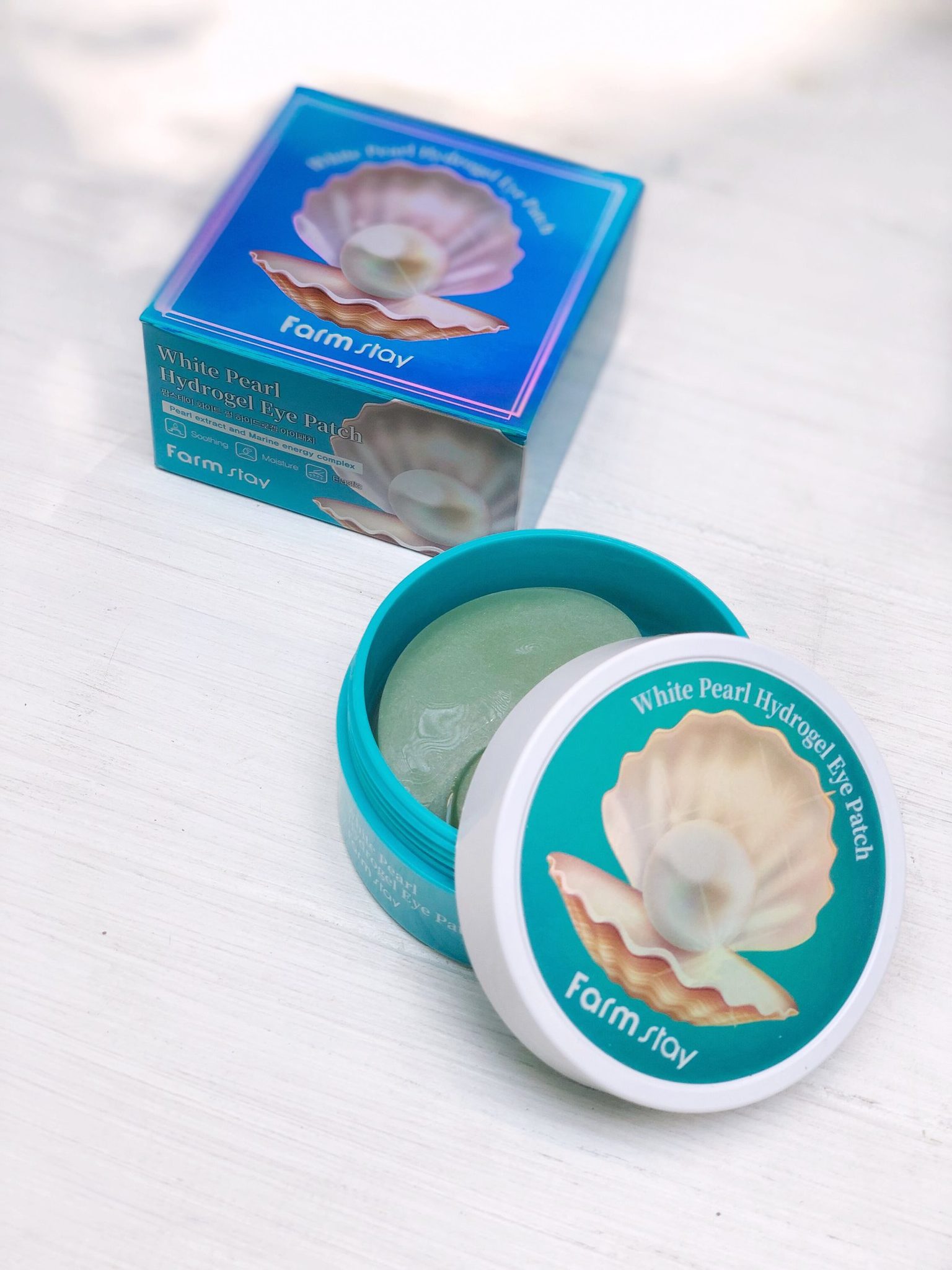 Гидрогелевые патчи для глаз с экстрактом жемчуга FarmStay White Pearl Hydrogel Eye Patch