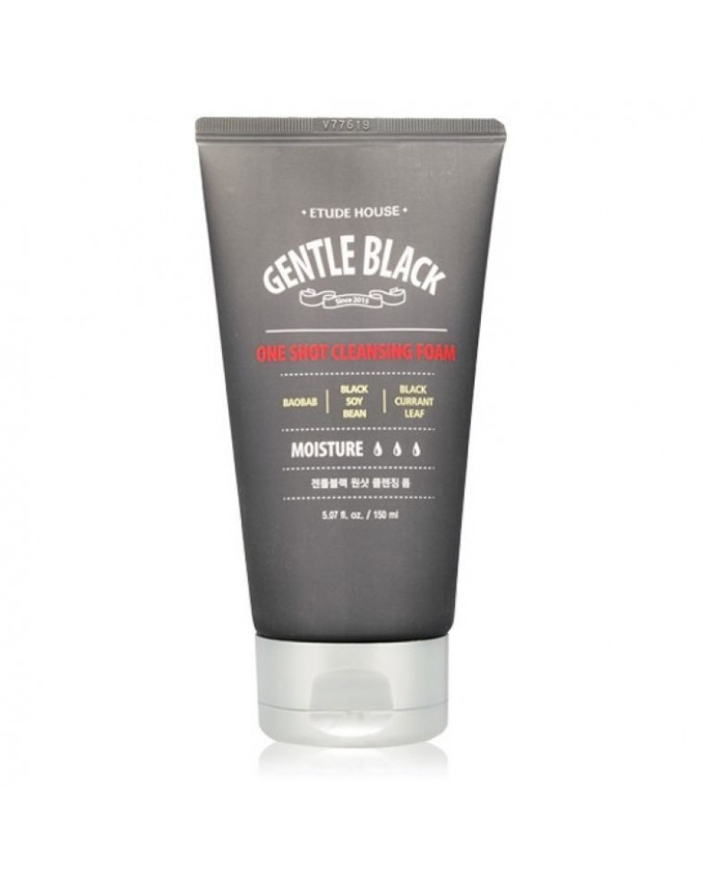 Пенка для умывания для мужской кожи ETUDE HOUSE Gentle Black One Shot Cleansing Foam